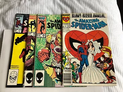 Buy Amazing Spider-Man Annual 17,18,19,20,21 Peter Parker Weds MaryJane Watson • 36.99£