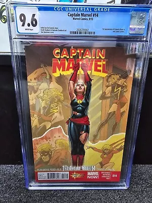 Buy Captain Marvel #14 (2013) CGC 9.6   1st Appearance Of Kamala Khan FREE SHIPPING • 120.46£