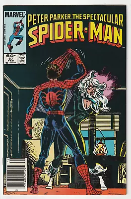 Buy Spectacular Spider-Man #87 (Marvel 1982) NM- Unread Unmasks Black Cat Newsstand • 19.77£