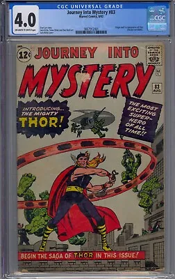 Buy Journey Into Mystery #83 Cgc 4.0 1st Thor  • 8,459.49£