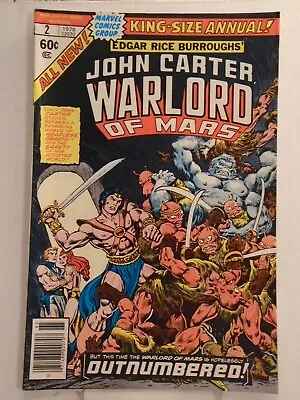 Buy JOHN CARTER WARLORD OF MARS ANNUAL #2 (1977) Ernie Chan Cover & Art • 2£