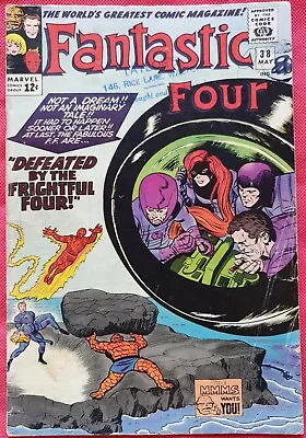 Buy Fantastic Four 38 Marvel Silver Age 1965 1st App Of Peter Petruski As Trapster • 59£