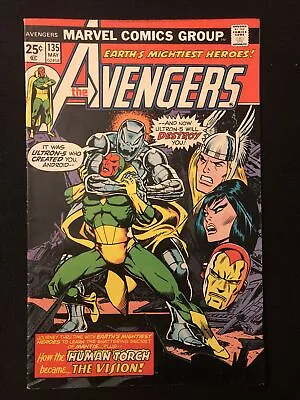 Buy Avengers 135 6.0 6.5 Utron 5 Vision Marvel 1975 Oq • 11.25£