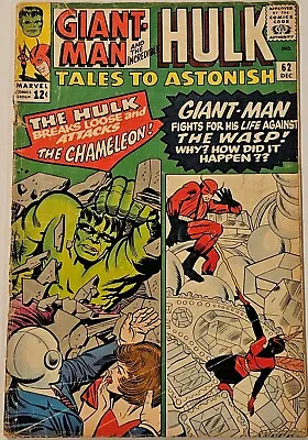 Buy Tales To Astonish #62 Dec 1964 Giant-Man & The Hulk - Complete Lower Grade • 31.66£