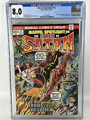 Buy Marvel Spotlight #12 (1973) Origin Of Son Of Satan In CGC 8.0 Very Fine • 88.68£