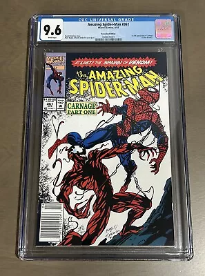 Buy Amazing Spider-man 361 Cgc 9.6 White 1st Printing 1st Carnage Marvel Comics 1992 • 181.84£