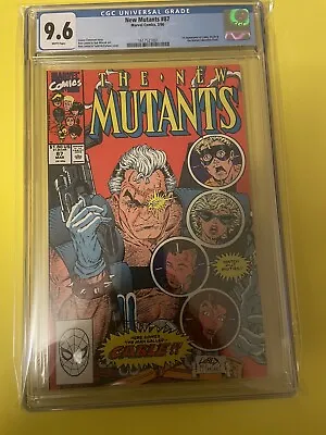 Buy The New Mutants #87 CGC 9.6 NM+ White Pages 1st CABLE McFarlane Liefeld • 199.16£