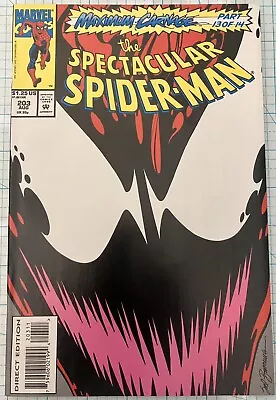 Buy Spectacular Spider-Man #203 NM Sal Buscema Cover 1993 Maximum Carnage: Part 13 • 11.85£