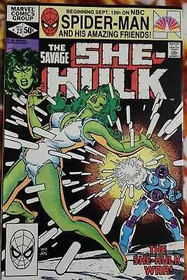 Buy Savage She-Hulk 23 Marvel Comic 1982 Copper Age Day The Big War Issue! • 7.10£
