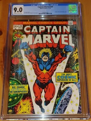 Buy Captain Marvel #29 Cgc 9.0 Off White To White Pages Marvel Comics 1973 (sa) • 259.99£