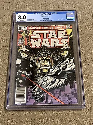 Buy Star Wars 52 CGC 8.0 White Pages (Classic Darth Vader Cover)- Newsstand Edition • 60.32£