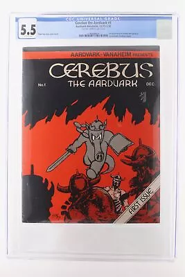 Buy Cerebus The Aardvark #1 - Vanaheim 1977 CGC 5.5 1st App Cerebus SIGNED Dave Sim • 2,758.48£