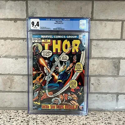 Buy Thor #214 Marvel CGC 9.4 WP, 8/73 • 97.72£