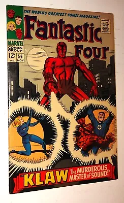 Buy Fantastic Four #56 Jack Kirby Classic 1st Klaw Silver Surfer Cameo High Grade Wh • 199.23£