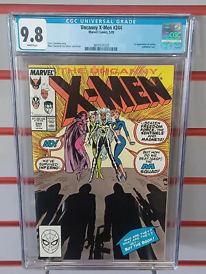 Buy UNCANNY X-MEN #244 (Marvel Comics, 1989) CGC Graded 9.8  ~WHITE Pages • 142.52£