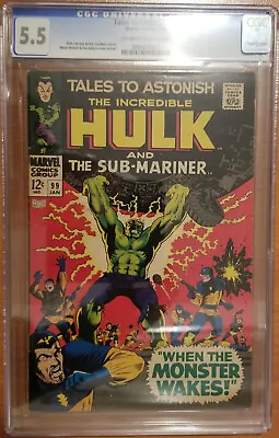 Buy Tales To Astonish #99 CGC 5.5  The Incredible Hulk And  Sub-Mariner • 98.83£
