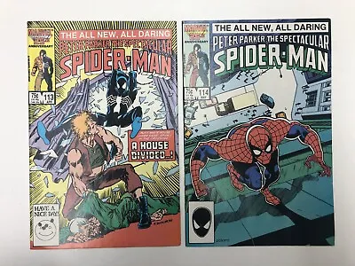 Buy Spectacular Spider-Man #113 114 NM 1st App. The Foreigner 1986 Marvel Comics • 11.79£