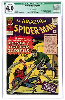 Buy Amazing Spider Man #11 (1964) CGC 4.0 [Qualified] Silver Age Marvel Comic Book • 238.96£