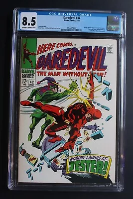 Buy Daredevil #42 ORIGIN 1st JESTER, Battle TV? 1968 Disruptor Death-Stalker CGC 8.5 • 116.46£