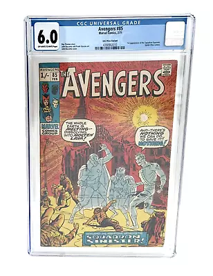 Buy Avengers #85 CGC 6.0 1971 UK Variant KEY 1st App SquadronSupreme/SpiderMan Cameo • 11.50£