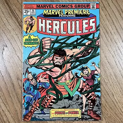 Buy Marvel Premiere 26 First Hercules Solo Story Marvel  1975 FN • 12£
