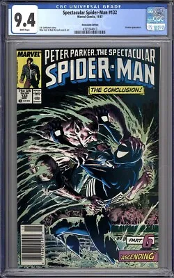 Buy SPECTACULAR SPIDER-MAN #132 - Newsstand Edition - CGC 9.4 Marvel 1987 Mike Zeck • 47£