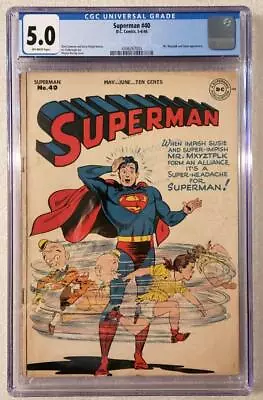 Buy Superman #40 CGC 5.0 VG/FN DC Comics 5/6 1946 • 412.11£