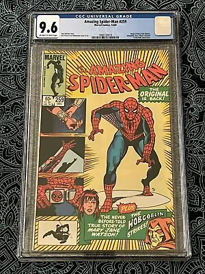 Buy Amazing Spider-Man #259 CGC 9.6 (1984) Hobgoblin Cover / Comic Book • 71.12£