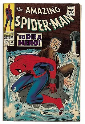 Buy AMAZING SPIDER-MAN (1963 Series) #52 VG Plus (4.5) TO DIE A HERO • 49.99£
