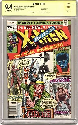 Buy Uncanny X-Men #111 CBCS 9.4 Newsstand SS Chris Claremont 1978 22-0692A42-575 • 256.26£