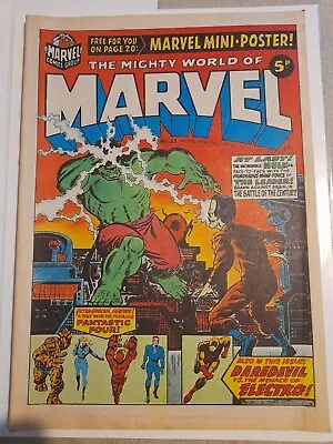 Buy Mighty World Of Marvel #22 Mar 1973 VFINE- 7.5 UK Marvel Reprints Daredevil #2 • 14.99£