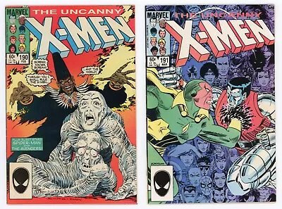Buy Uncanny X-Men #190 & #191 (FN SET) 1st App NIMROD 2-Part Full Story 1985 Marvel • 15.18£