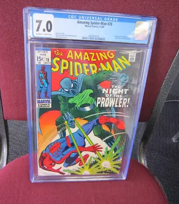 Buy Amazing Spiderman #78 CGC 7.0 - 1969 1st Appearance Of The Prowler • 236.39£