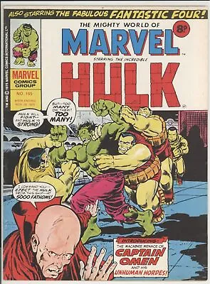 Buy Mighty World Of Marvel #165 - 8 Pence Issue - Hulk - Fantastic Four • 8.84£