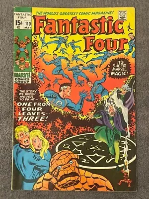 Buy Fantastic Four #110 (RAW 7.5 MARVEL 1971) Lee & Buscema. Annihilus. Harkness • 119.15£