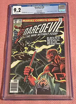 Buy Daredevil #168 CGC 9.2 White Pages, Newsstand, 1st Appearance Of Elektra, Marvel • 259.84£