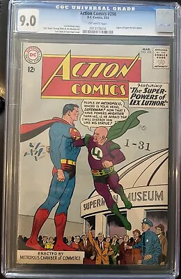 Buy ACTION COMICS #298 CGC 9.0 OW Pages MARCH 1963   LEGION OF SUPER-HEROES CAMEO • 263.83£