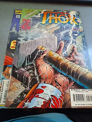Buy Marvel Comics Mighty Thor Issues 483, 491 VF/NM /7-245 • 3.91£
