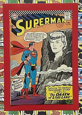 Buy Superman #194 - Feb 1967 - Death Of Lois Lane Appearance! - Fn+ (6.5) Cents! • 19.99£
