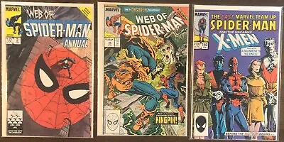 Buy Web Of Spiderman 48,Web Of Spiderman Annual 2,Marvel Team-Up 150 Lot Of 3 Comics • 23.04£