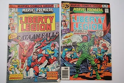 Buy Marvel Premiere #29 & #30 1st Appearance Liberty Legion Bronze Age Marvel G+/VG • 18.93£