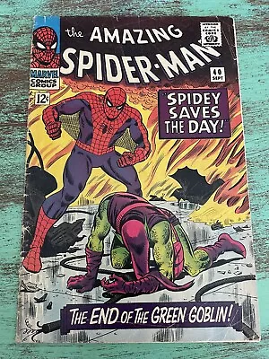 Buy Amazing Spider-Man #40 (Marvel 1966) Origin Of Green Goblin Classic Cover! GD/VG • 63.25£