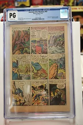 Buy JOURNEY INTO MYSTERY #83 (1962)  CGC PG, 1st Appearance Of Thor, Page 3/4 Only • 167.90£