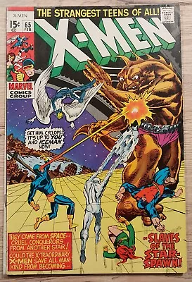 Buy 1970 X-Men #65 Marvel Comic Prof X Returns F4 Havok Polaris ADAMS Mid Grade • 42.03£
