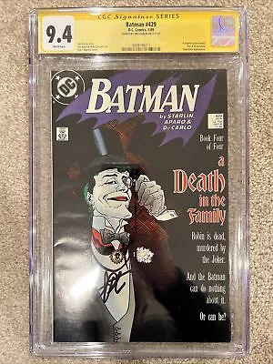 Buy DC Comics Batman #429 1989 CGC 9.4 Death In Family Signed Jim Starlin Joker • 159.83£