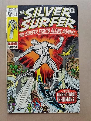 Buy Silver Surfer #18 Inhumans VG Last Issue Lee Kirby 1970 Marvel (2) • 28.15£