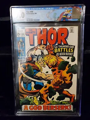 Buy Thor 166 CGC 7.0, 2nd Full App Of HIM - Warlock! Marvel Comics 1969 • 135.19£