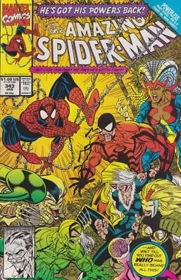 Buy Amazing Spider-Man (1963) # 343 (7.0-FVF) Black Cat, Chameleon 1991 • 8.10£