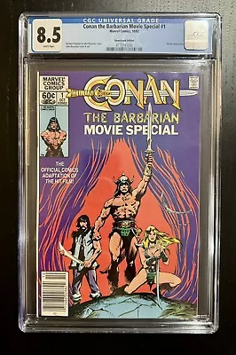 Buy Cgc 8.5 1982 #1 Conan The Barbarian Movie Special Marvel *newsstand & Rare🔥￼ • 63.40£