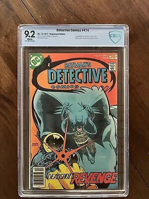 Buy Detective Comics #474 NEWSSTAND - CBCS 9.2 - 2nd App. DEADSHOT, 1st Since 1950 • 138.53£